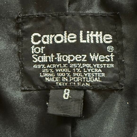 Carole Little St. Tropez West Size 8 Red Tartan Blazer IMMACULATE - Picture 8 of 8